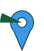 Map icon marker with wind direction indication