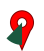 Map icon marker with wind direction indication