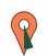 Map icon marker with wind direction indication