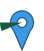 Map icon marker with wind direction indication