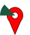 Map icon marker with wind direction indication