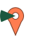 Map icon marker with wind direction indication